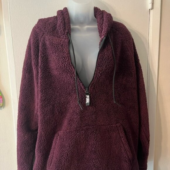 PINK ~ Victoria's Secret ~ Burgundy (Color) Warm Cozy Pullover - Picture 1 of 8